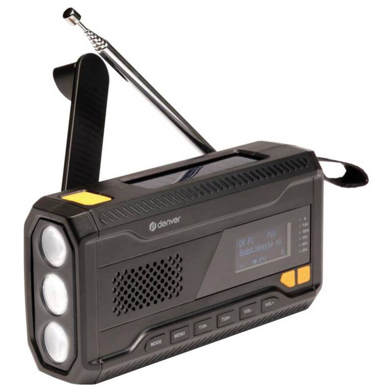 Denver Radio Empfänger Akku Radio Schwarz DAB Plus UKW Powerbank Bluetooth - 5706751088483