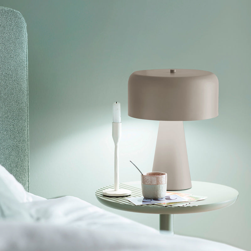 Schöner Wohnen Tischleuchte PENTO LED Lampe Leuchte beige Höhe 35cm Metall E27 - 4043689017682