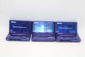 6x B-Ware Hama USB Kartenleser 35in1 Kartenlesegerät für alle gängigen Speicherkarten blau