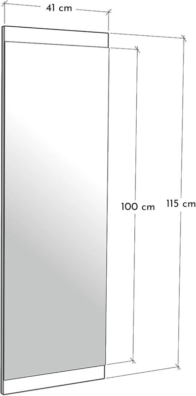 Gozos Spiegel Wandspiegel Hauptspiegel Weiß vertikal horizontal 115x40cm - 7874165469872
