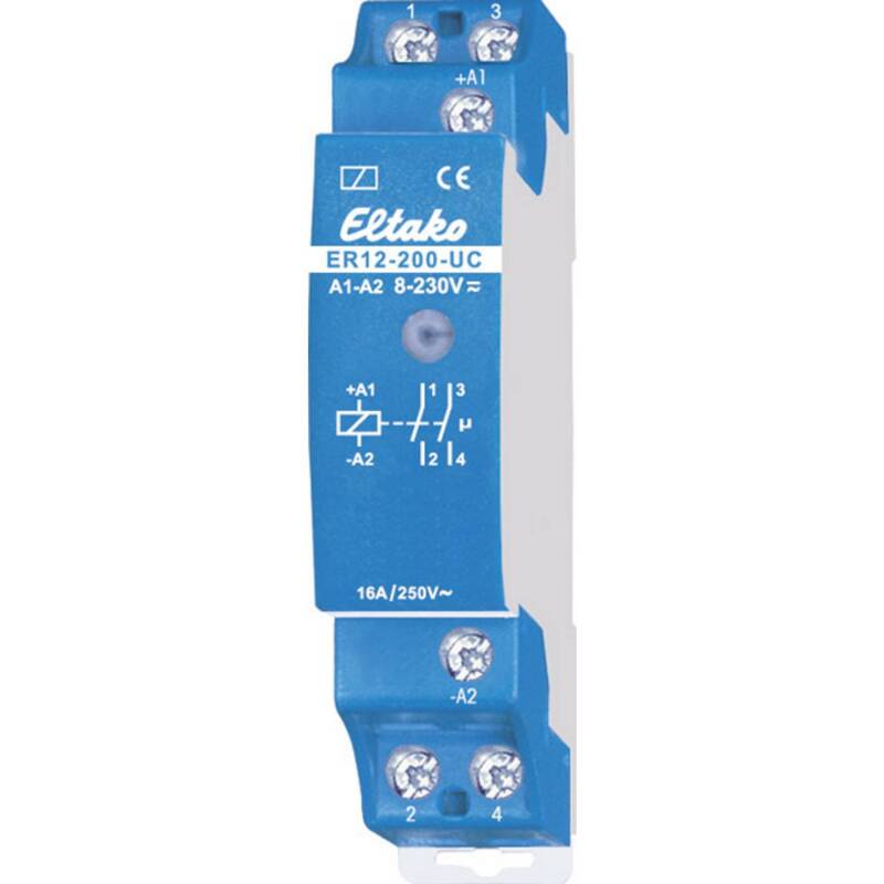 Eltako Schaltrelais ER12-200-UC 230V 16A 2 Schließer DIN-Schiene 1 Stück - 4010312205433
