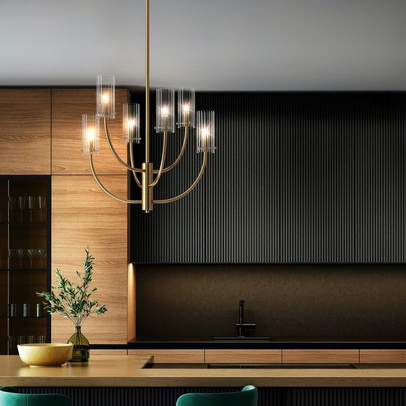 Maytoni Arco Hängeleuchte Hängeleuchte Lampe Kronleuchter 6-flmg. G9 messing kla - 4251110034065