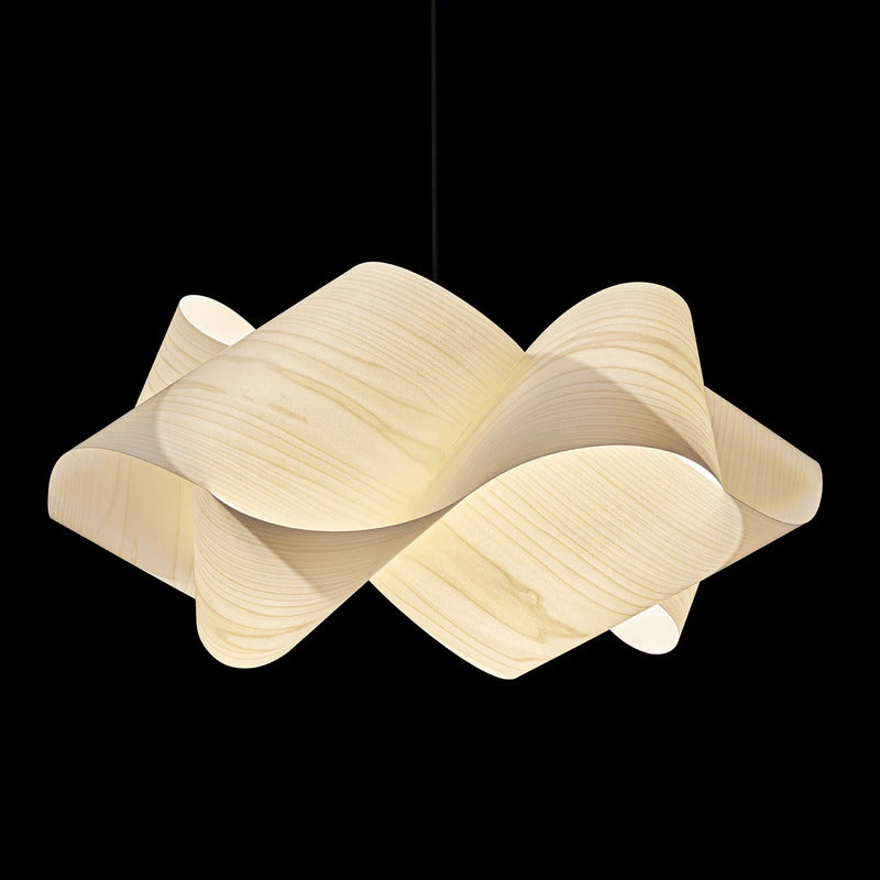 LZF Pendelleuchte Hängeleuchte Swirl Kabel schwarz Ø 54 cm elfenbein E27 LED - 6048453