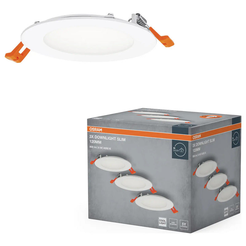 OSRAM HOMELIGHTING Deckenstrahler Einbau-Downlight LED Kaltweiß 3er-Pack Ø120mm - 4058075853898