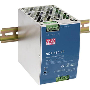 B-Ware Mean Well NDR-480-24 Netzteil DIN-Schiene 480W Schutz gegen Kurzschluss