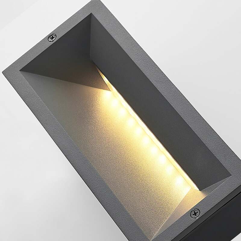 Lucande LED-Wandeinbauleuchte Jaano anthrazit 11W IP65 für Außenbeleuchtung - 4251096583304