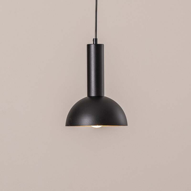 Hängeleuchte Vitrum Pendelleuchte Cupola S schwarz Stahl halbrund Ø 19cm E27 LED - 5905143287255