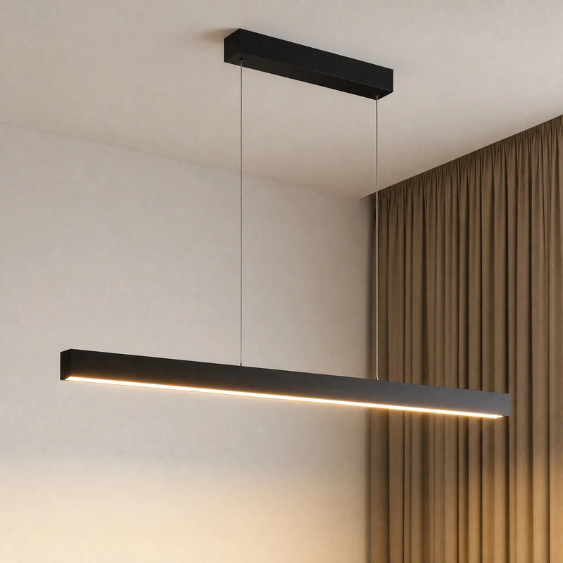 Lucande Hängelampe Hängeleuchte Mylosh LED Pendelleuchte dimmbar schwarz 150cm - 4255830917837
