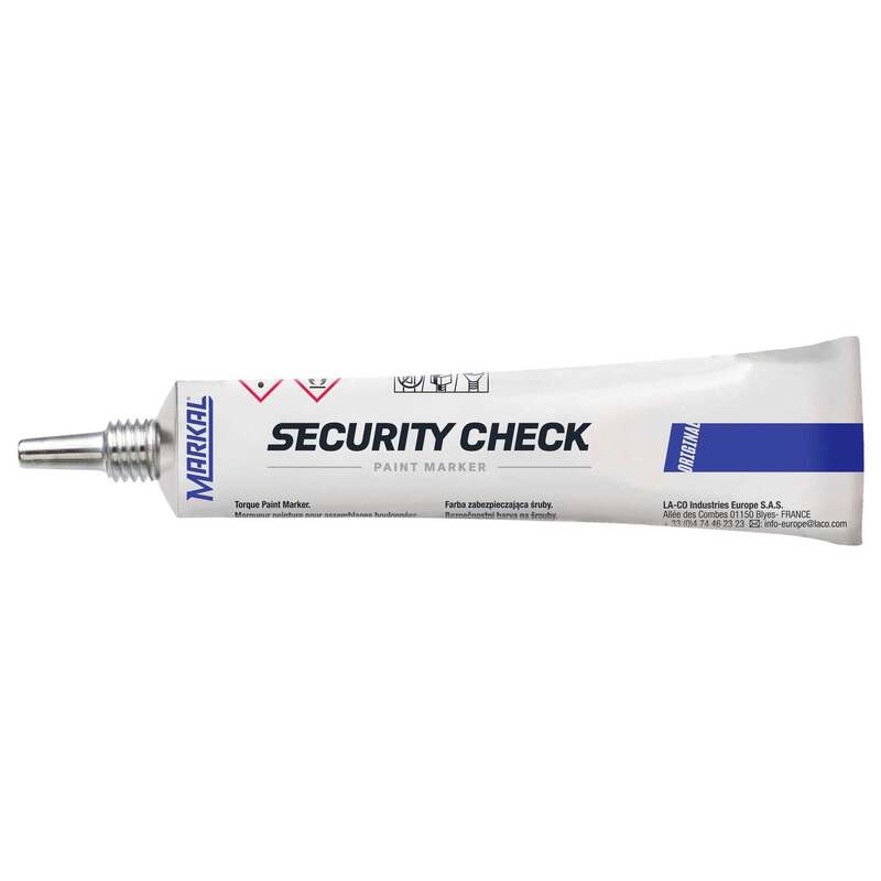 Security Check Paint Marker  Black  Extended Plastic Tip - 0048615966731