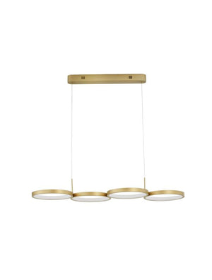 B-Ware Nova Luce Hängeleuchte Hängelampe MAGNUS LED Messing Warmweiß dimmbar 41 W Lampe