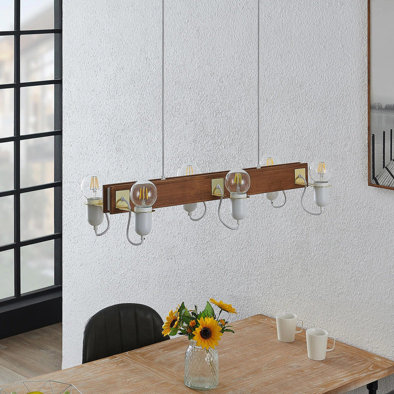 Lucande Becky Hängeleuchte Deckenlampe Pendelleuchte 6-flammig weiß Deckenlicht - 4251911713695