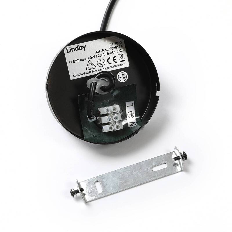 Lindby Cliona Hängeleuchte Hängeleuchte Küchenlampe Lampe Leuchte E27 schwarz ma - 4251096571325