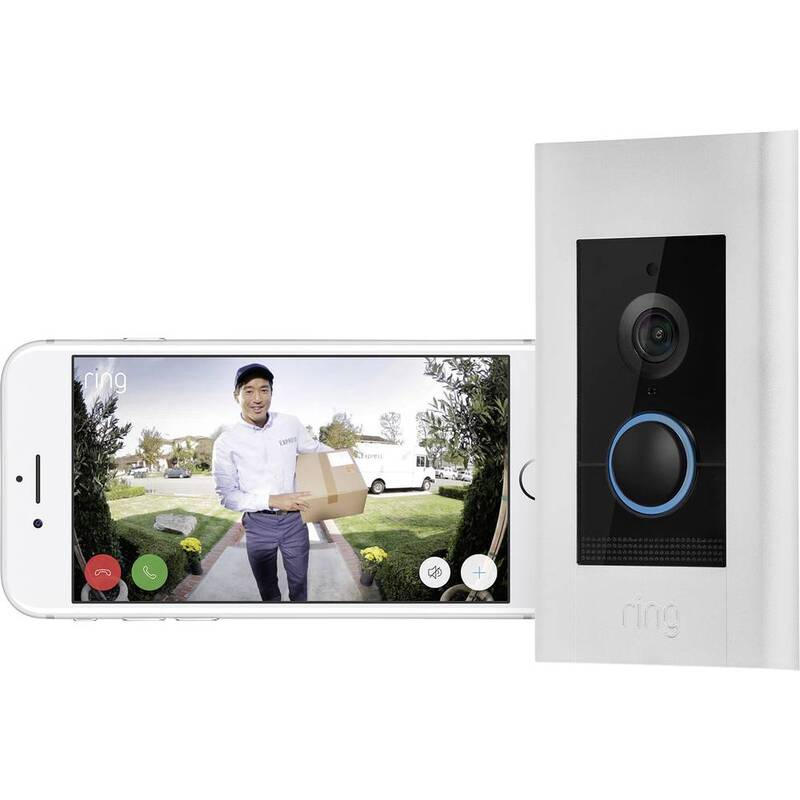 ring Elite IP-Video-Türsprechanlage WLAN Komplett-Set Familienhaus Video Klin655 - 0842861101652
