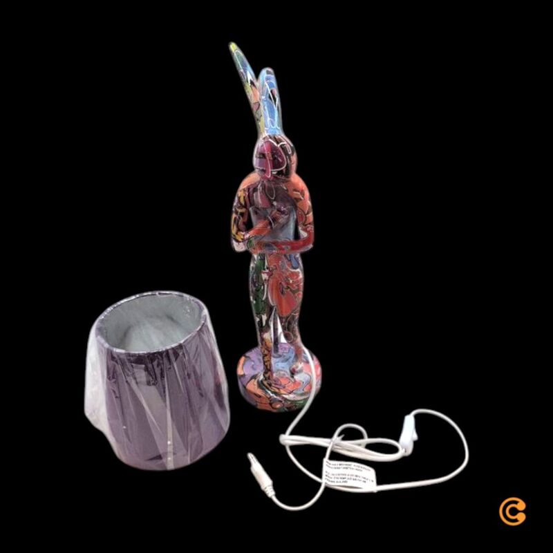 KARE Tischleuchte Animal Rabbit LED Lampe Hase lila bunt 50cm E14 Tischlampe - 4025621566625