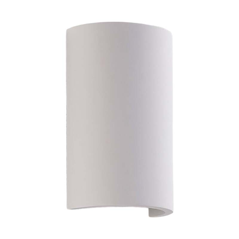 Lindby Wandleuchte Wandlampe Jenke LED Leuchte Gips weiß 16cm Höhe 10cm breit - 4251096535723