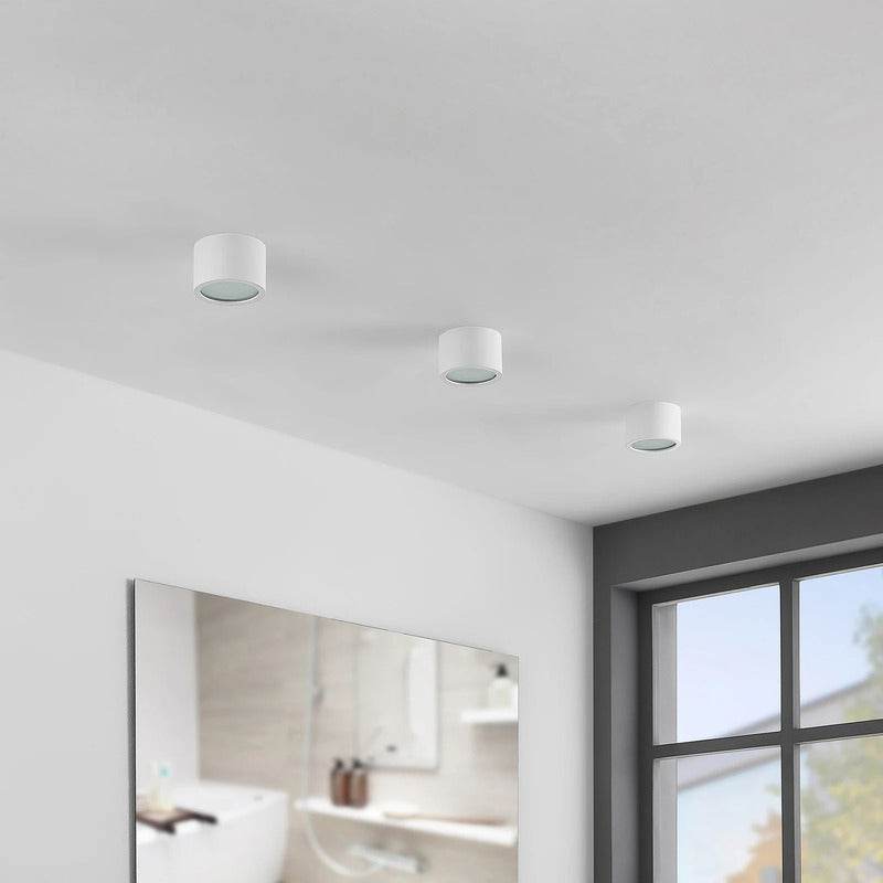 Arcchio Downlight Nieva GX53 LED dimmbar Einbaustrahler Lampe weiß Ø10cm IP44 - 4251096593310
