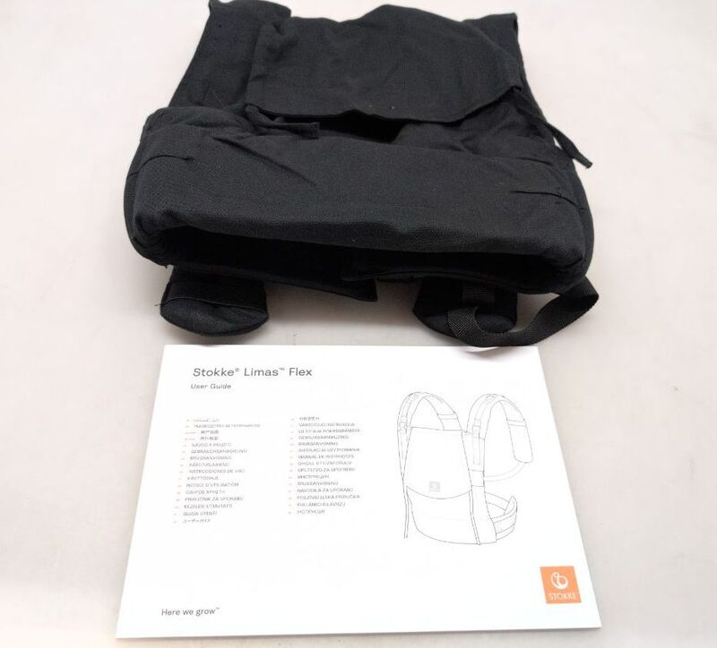 STOKKE Babytrage Limas Flex Schwarz Fullbuckle Bio-Baumwolle 20kg Trage - 7040356194117