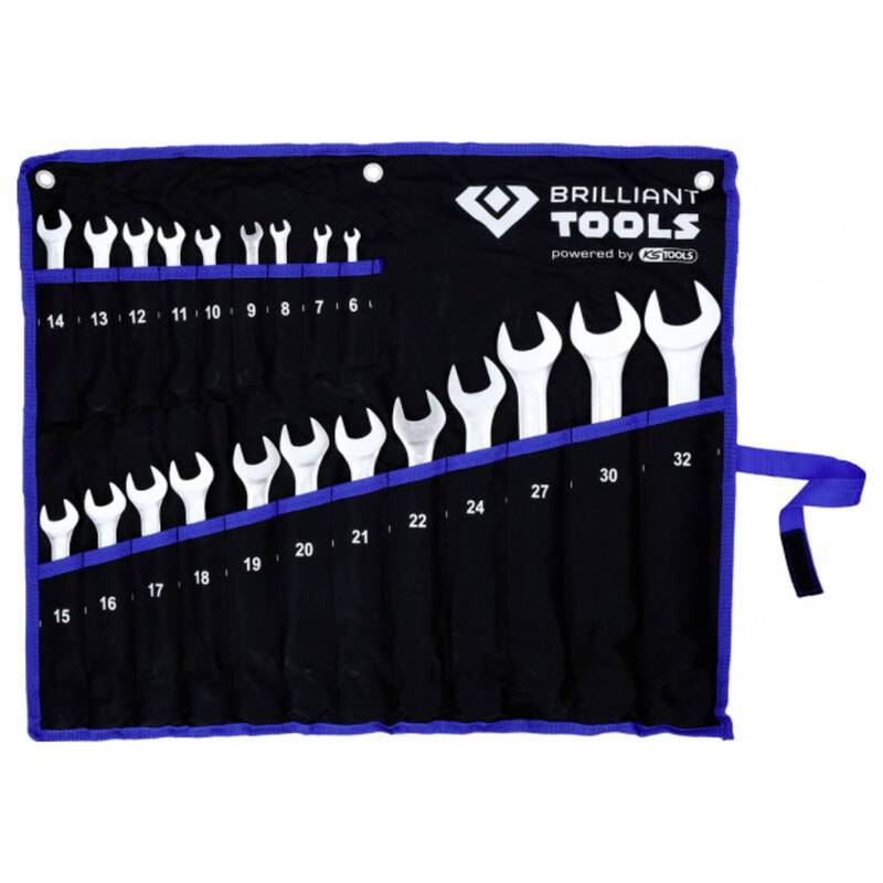 Brilliant Tools Ring-Maulschlüssel-Satz 21tlg 8-19mm für Profi und Heimwerker - 4042146782002