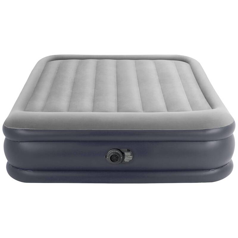 Intex Luftbett DuraBeam PillowRestRaised 203x152cm grau 272kg Elektropumpe - 6941057422886