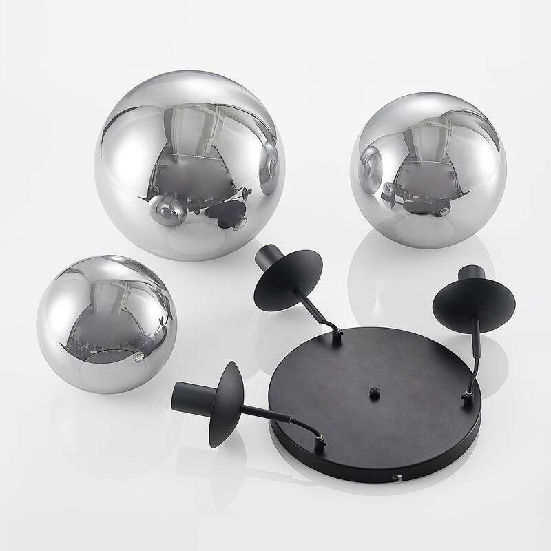 Lindby Teeja Hängeleuchte 3 Glaskugeln Leuchte Lampe rauchgrau SIEHE TEXT/F401 - 4251911746044