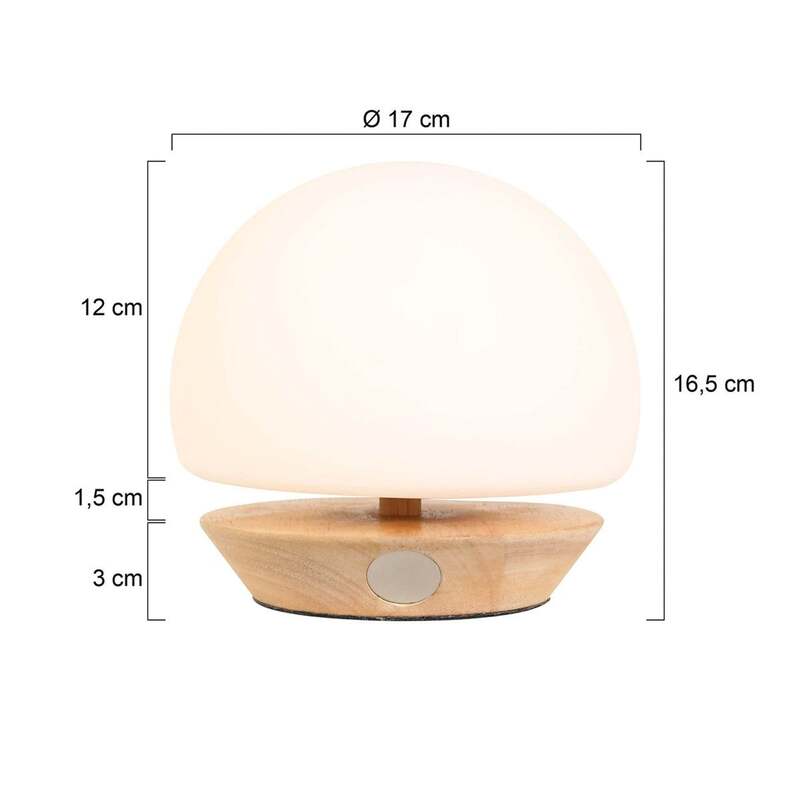Steinhauer Ancilla Tischleuchte Tischlampe Tischlicht LED Holz hell 1-flammig - 8712746128185