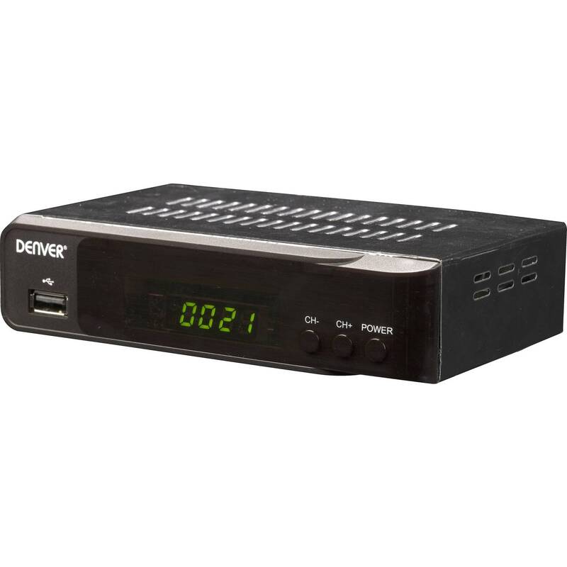 Denver DVBS-206HD HD SAT Receiver Front USB Empfang TV Multimedia Fernbedienung - 5706751051180