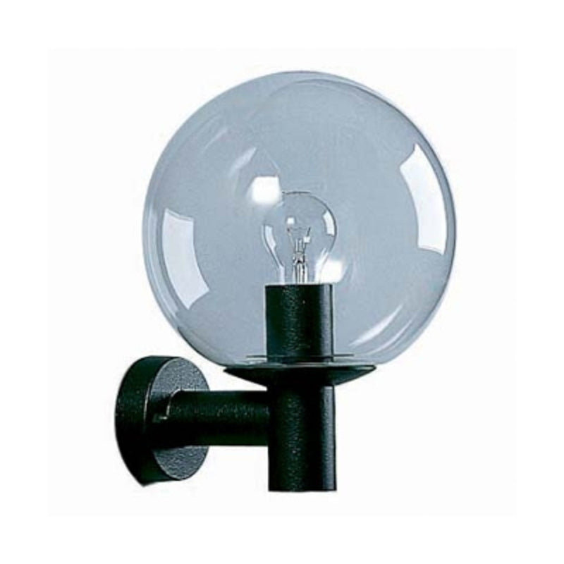 Albert Leuchten Außenwandleuchte schwarz mit Kristallglas IP44 35cm Ø25cm - 4007235606393