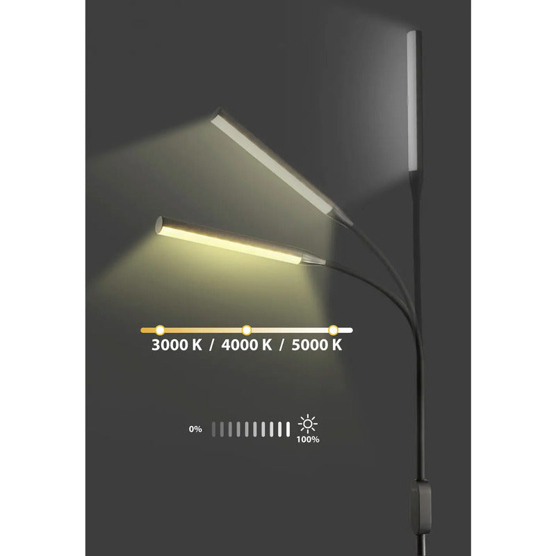 Sygonix LED Stehleuchte SY-5246618 dimmbar warmweiß Aluminium 1397mm hoch - 4064161234113