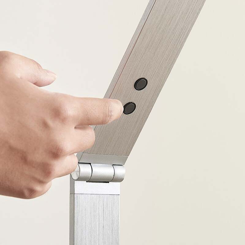 Lucande Stehleuchte Nicano LED dimmbar grau Aluminium 125cm CCT 3000K-6000K - 4251096541991