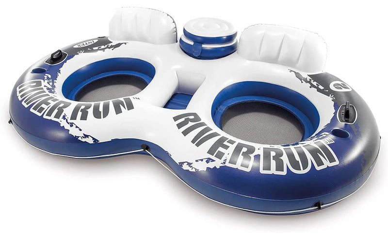 Intex Wasserreifen River Run II Schwimmring aufblasbar für 2 Personen mit Kühler - 6941057458373
