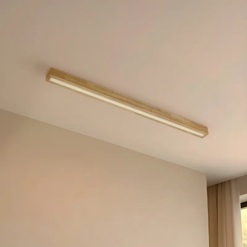 Lucande Deckenleuchte Lampe LED Eiche hellbraun Emara dimmbar Wohnzimmer Holz - 4255830900808