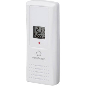 5x B-Ware Renkforce Thermo Hygrosensor Sensor 100 m Thermosensor Batterie Weiß 5 STÜCK