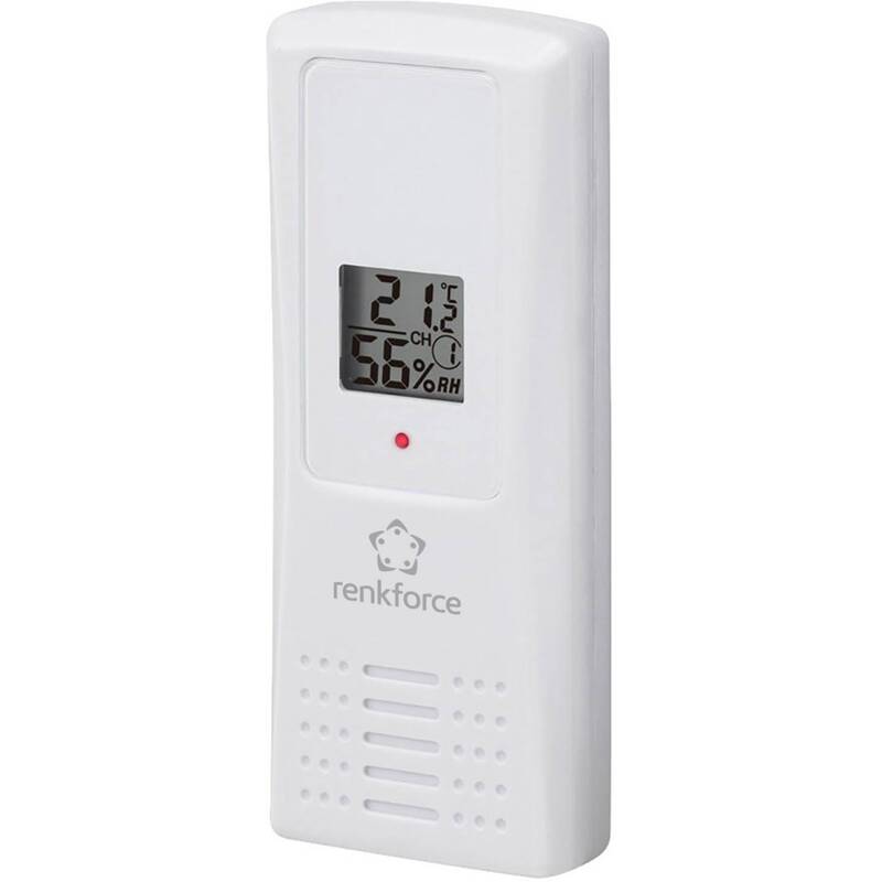 Renkforce Thermo Hygrosensor Sensor 100 m Thermosensor Batterie Weiß 5 STÜCK - 4016139070155