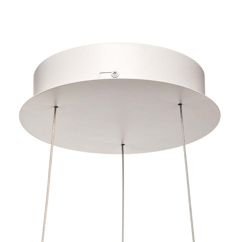 Arcchio Pendelleuchte Hängelampe LED Albiona Weiß Acryl Metall Baldachin 80cm22 - 4251911750454
