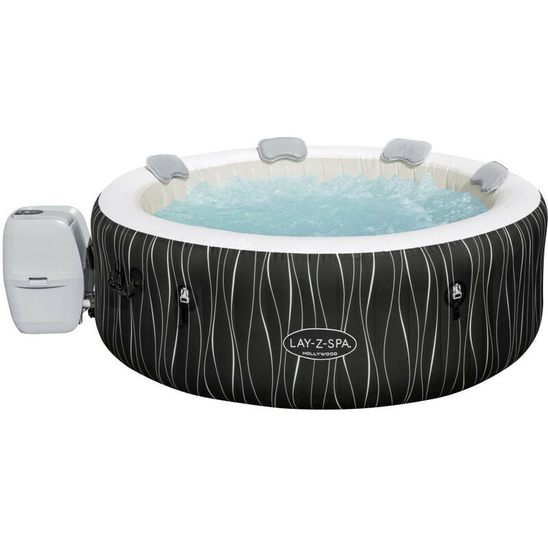 Bestway LAY-Z-SPA Hollywood AirJet Whirlpool 6 Personen 196x66cm schwarz rund - 6941607304174