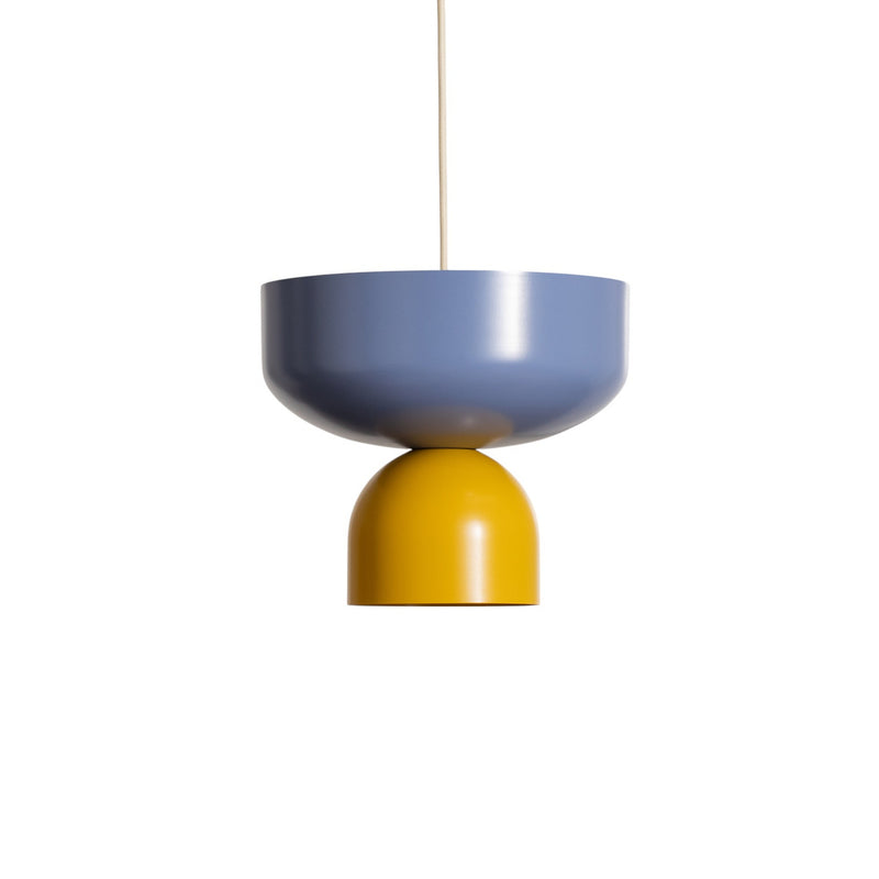 ALDEX Hängeleuchte Lampe Leuchte Api gelb blau Metallschirm E27 LED 30cm - 5904798658953