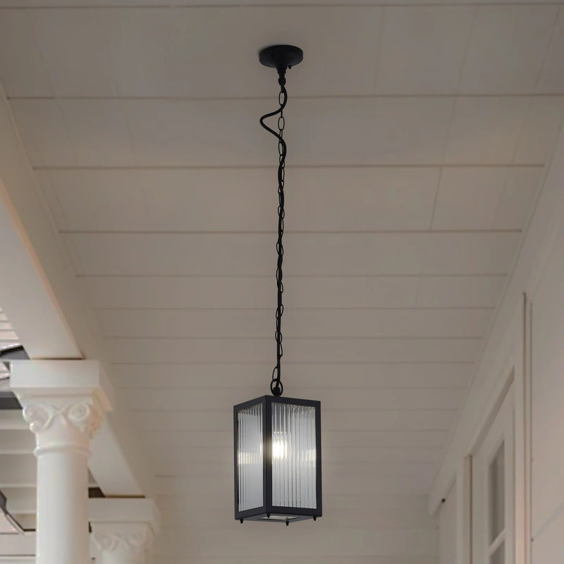 Lindby Bolgar Outdoor Pendant Light, Black, Metal, Glass - 4251911798302