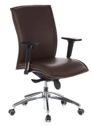 hjh OFFICE Bürostuhl Chefsessel MURANO 10 Leder dunkelbraun ergonomisch126