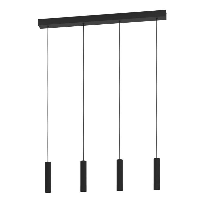 Eglo Pendelleuchte Hängelampe Almudaina LED dimmbar schwarz 4-flg 84cm Leuchte - 9008606274109