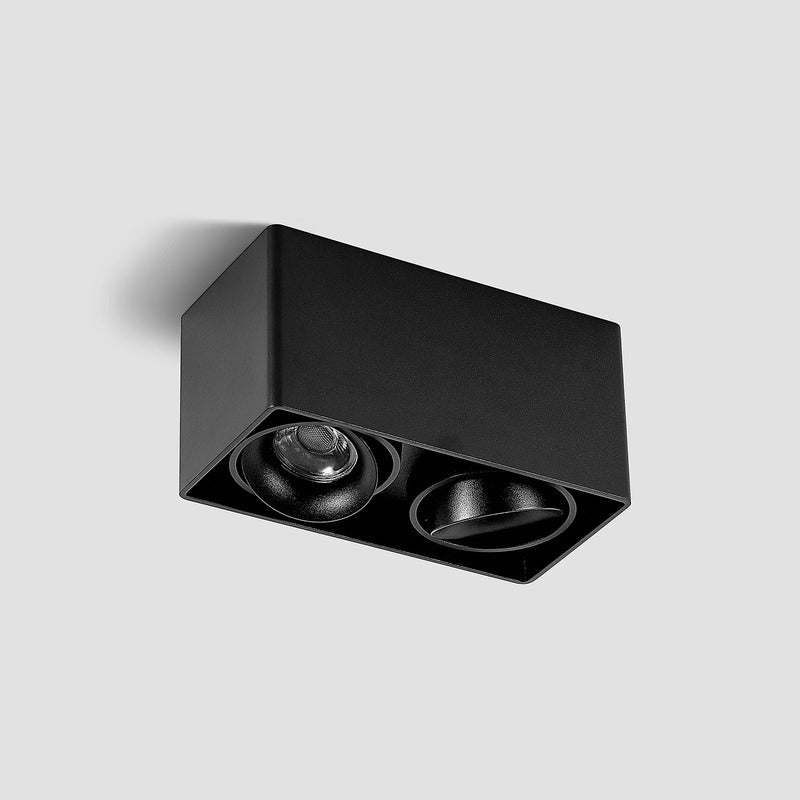 Arcchio Downlight Kubika 19cm LED dimmbar schwarz 2-flg Aluminium Deckenlampe - 4251096579321
