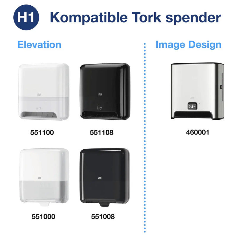 Tork Papierhandtücher blau 900m Handtuchrollen Hygienepapier für Tork H1 Rolle - 7322540122916