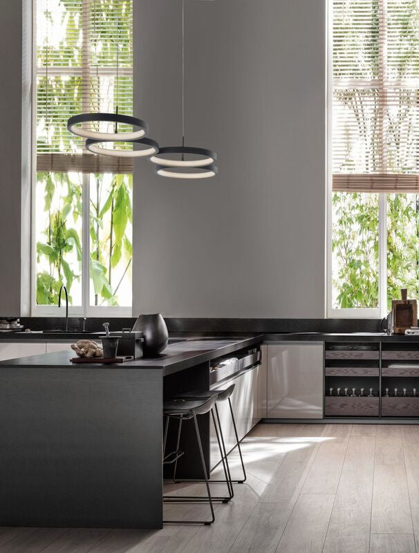Nova Luce Pendelleuchte Hängelampe MAGNUS LED Schwarz Warmweiß dimmbar 84 cm 283 - 5212017433183
