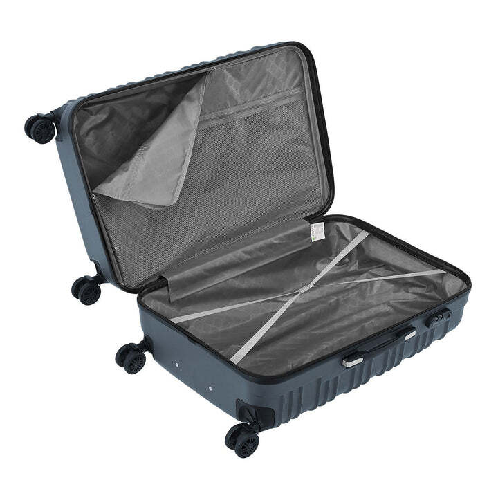 Hartschalen Kofferset Rom 3-teilig Set ABS-Kunststoff 360° Rollen anthrazit 40kg - 4262437184951