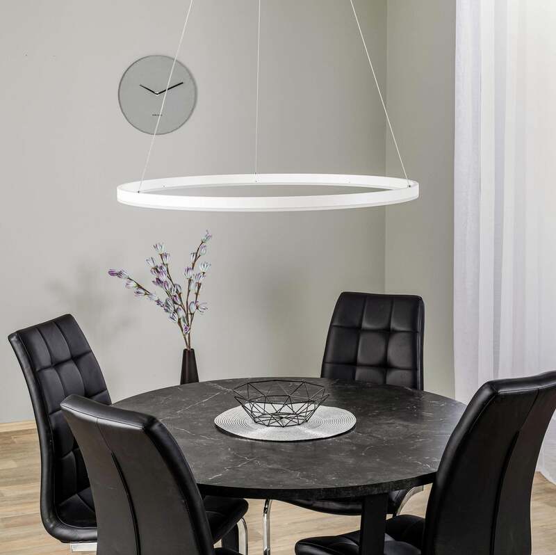 Arcchio Pendelleuchte Hängelampe LED Albiona Weiß Acryl Metall Baldachin 80cm22 - 4251911750454