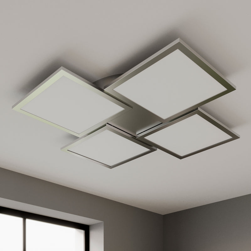 Lucande Deckenlampe Ilira LED dimmbar 4-flg silber CCT Nachtlichtfunktion - 4251096561586