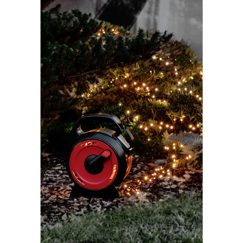 Konstsmide Lichterkette Außen 300 LED Warmweiß Dekolicht 6,58m IP44 schwarz - 7318303843105