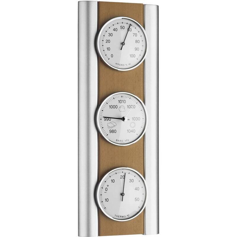 TFA Analoge Wetterstation Hygrometer Thermometer Barometer Buche 128x350x40mm - 4009816011664