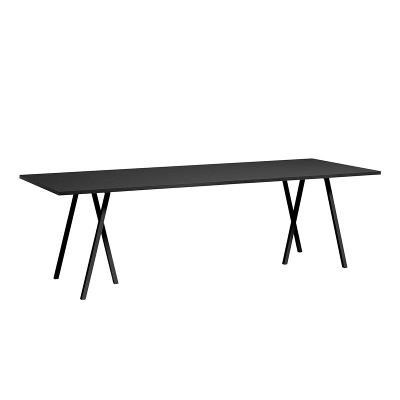 HAY Tisch Tafel Loop Stand Tischplatte schwarz Linoleum Furnier 250 cm - 374697