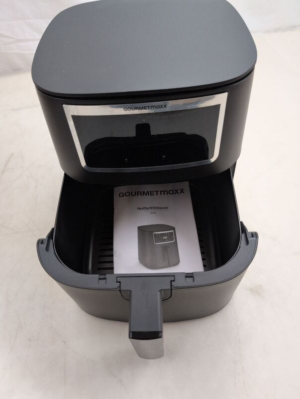 GOURMETmaxx Heißluftfritteuse Fritteuse Airfryer Schwarz LED Touchdisplay Grill - 4067522073918
