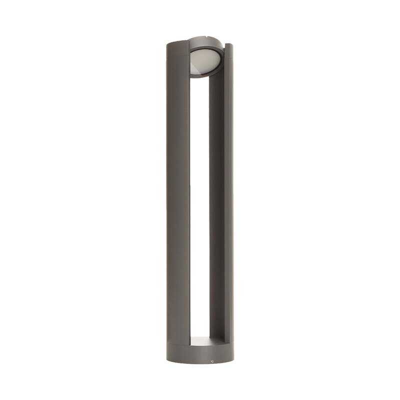 Lucande Pollerleuchte Dylen LED Gartenleuchte Außenlampe grau 80cm IP65 Metall - 4251096509243